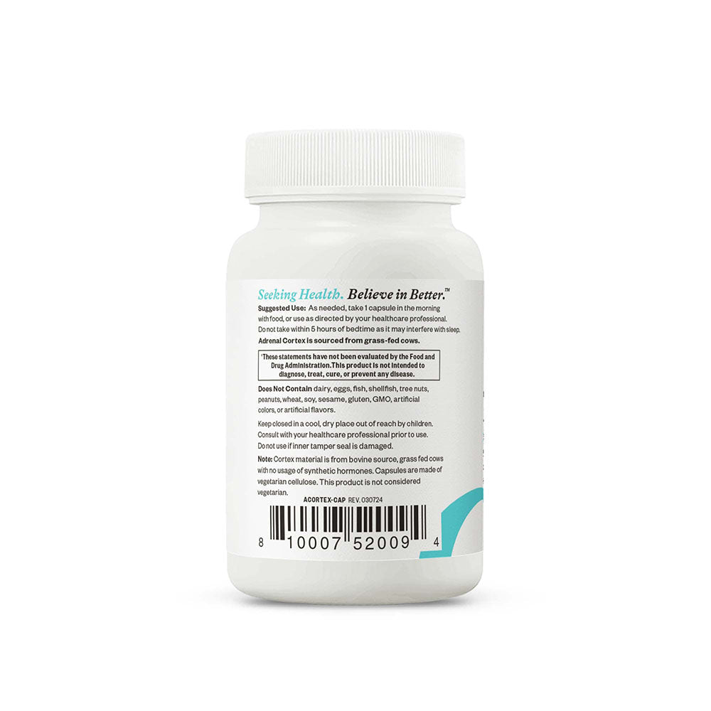 Adrenal Cortex | 50mg | 60 Capsules | Seeking Health - Pure Nordic Health