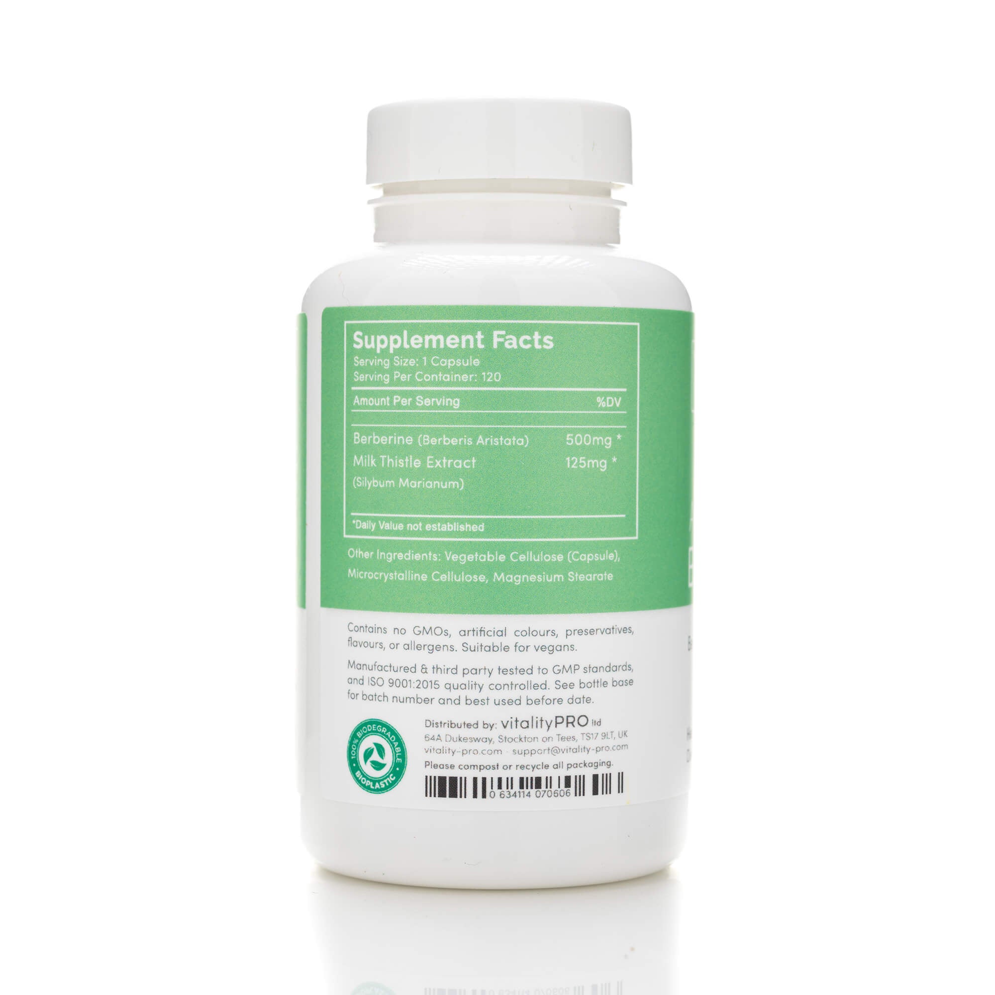 Advanced Berberine | 120 Capsules | Vitality Pro - Pure Nordic Health