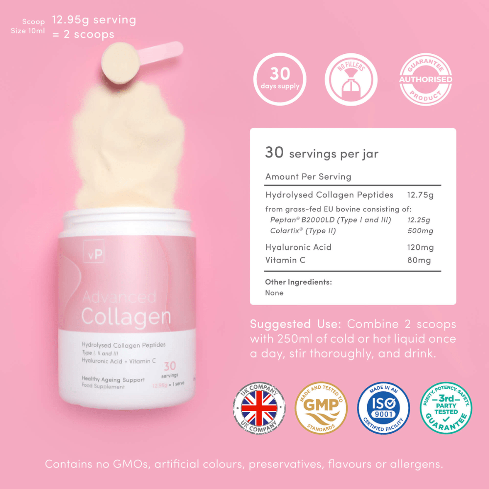 Advanced Collagen | Boost collagen production| 30 Servings | Vitality Pro - Pure Nordic Health