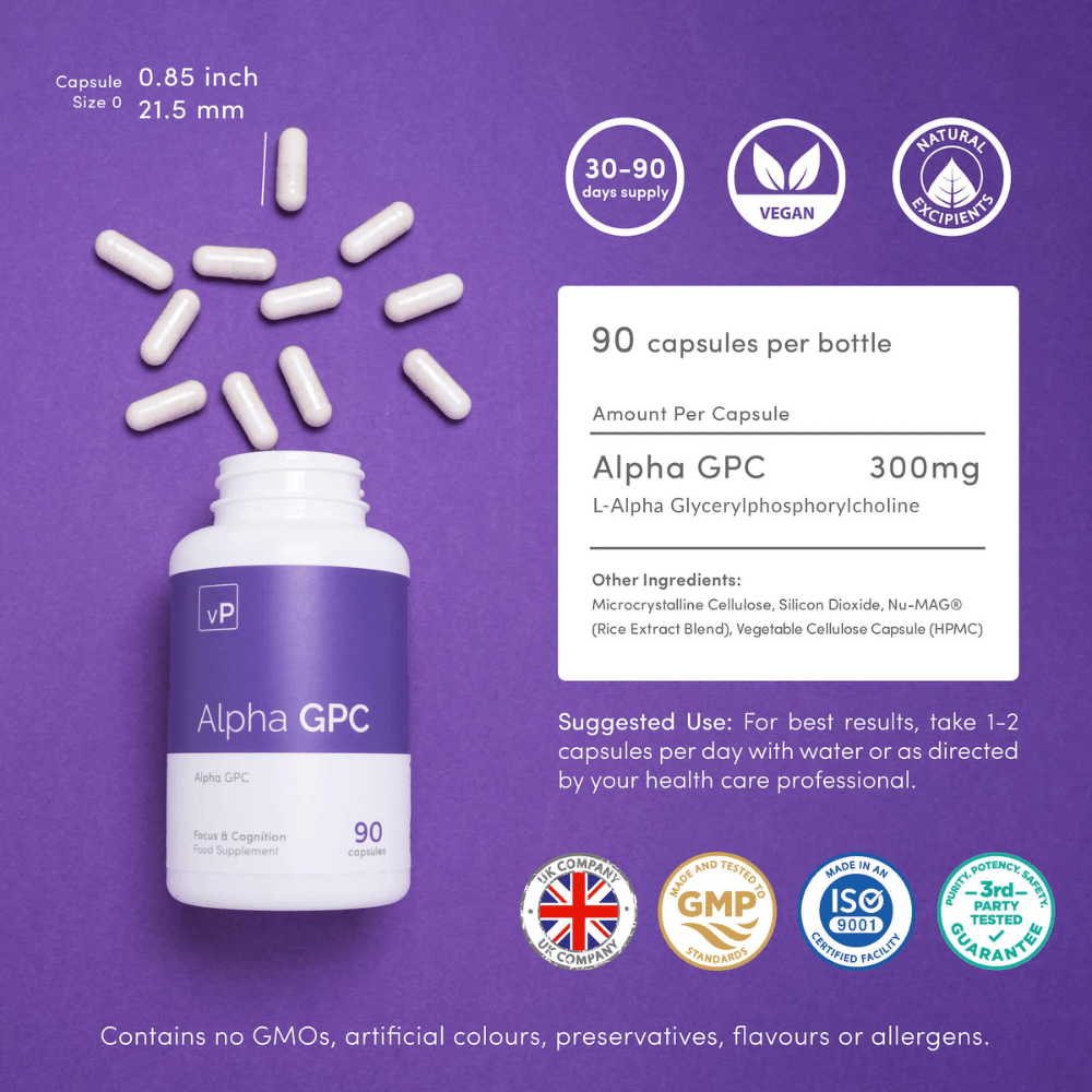 Alpha GPC | 90 Capsules | VitalityPro - Pure Nordic Health