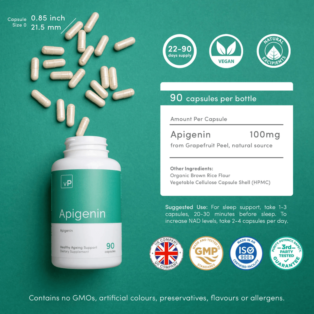Apigenin | 90 Capsules | Vitality Pro - Pure Nordic Health