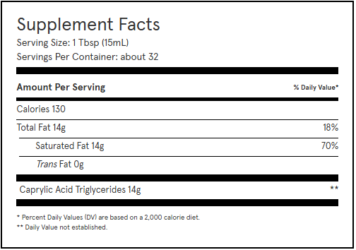 Bulletproof Brain Octane C8 MCT Oil | 414 ml - Pure Nordic Health