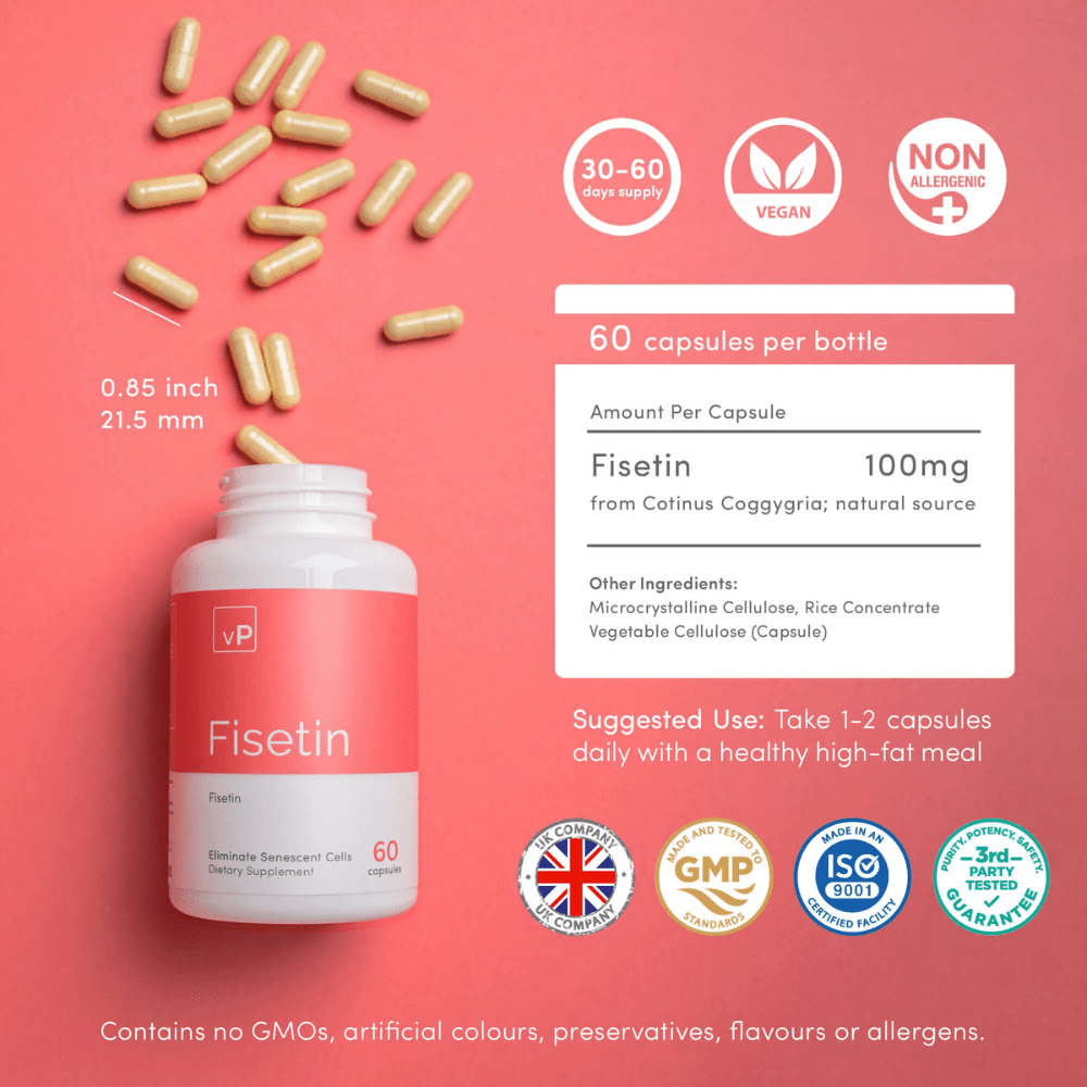 Fisetin | 60 Capsules | Vitality Pro - Pure Nordic Health