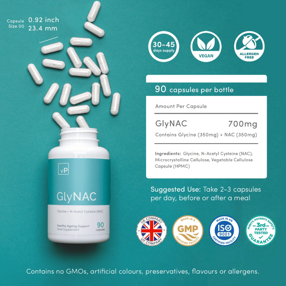 GlyNAC | 90 Capsules | Vitality Pro - Pure Nordic Health