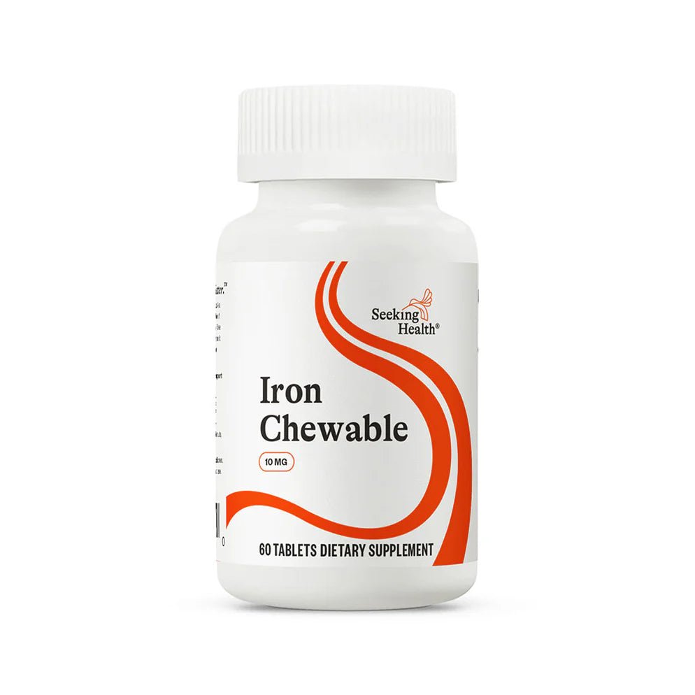 Iron Chewable | 10mg | 60 Tablets | Seeking Health - Pure Nordic Health