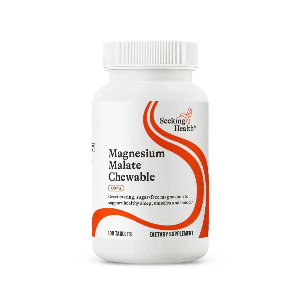 Magnesium Malate Chewable | 100mg | 100 Tablets | Seeking Health - Pure Nordic Health