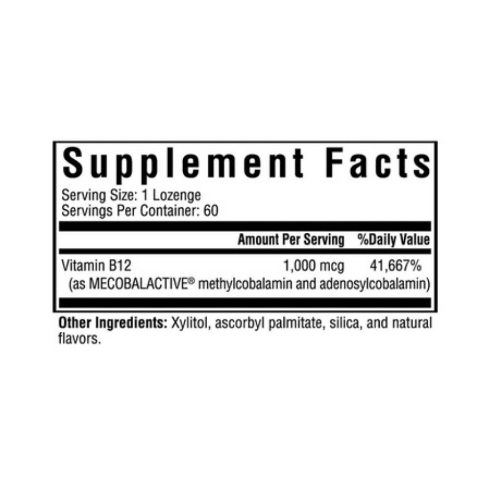 Methyl B12 1000 | 60 Lozenges | Seeking Health - Pure Nordic Health