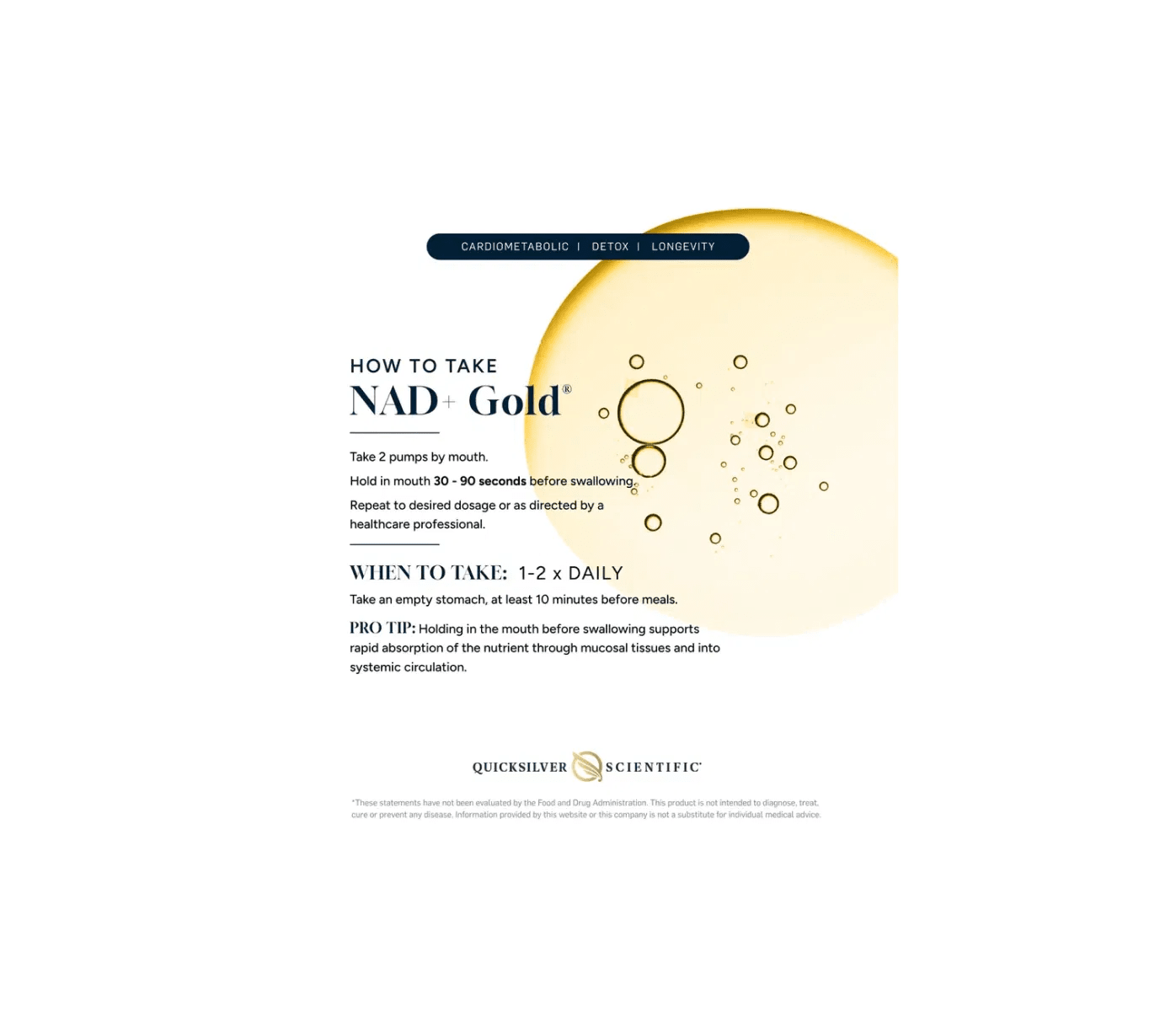 NAD+ Gold | Quicksilver Scientific - Pure Nordic Health