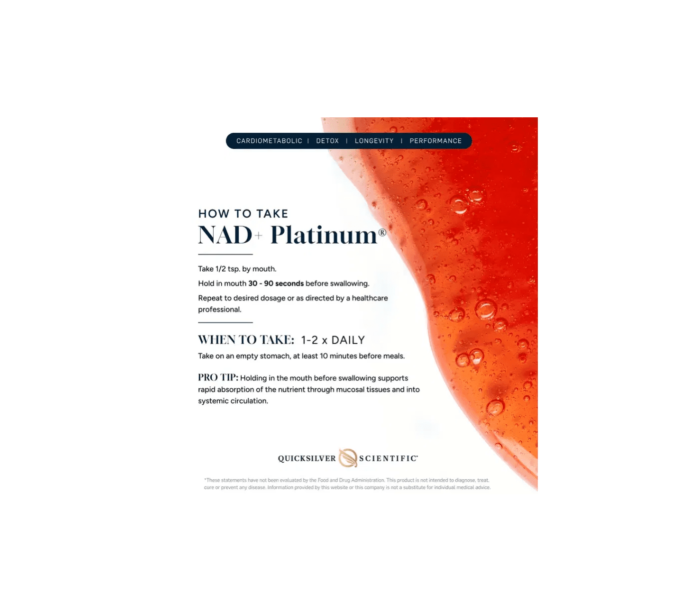 NAD+ Platinum | Quicksilver Scientific - Pure Nordic Health