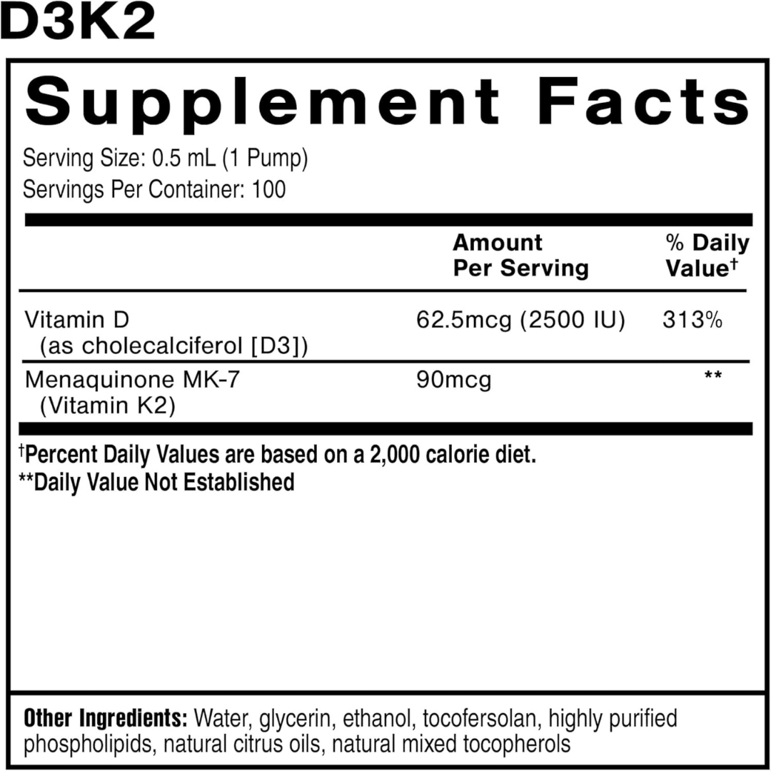 Nanoemulsified D3K2 | Quicksilver Scientific - Pure Nordic Health