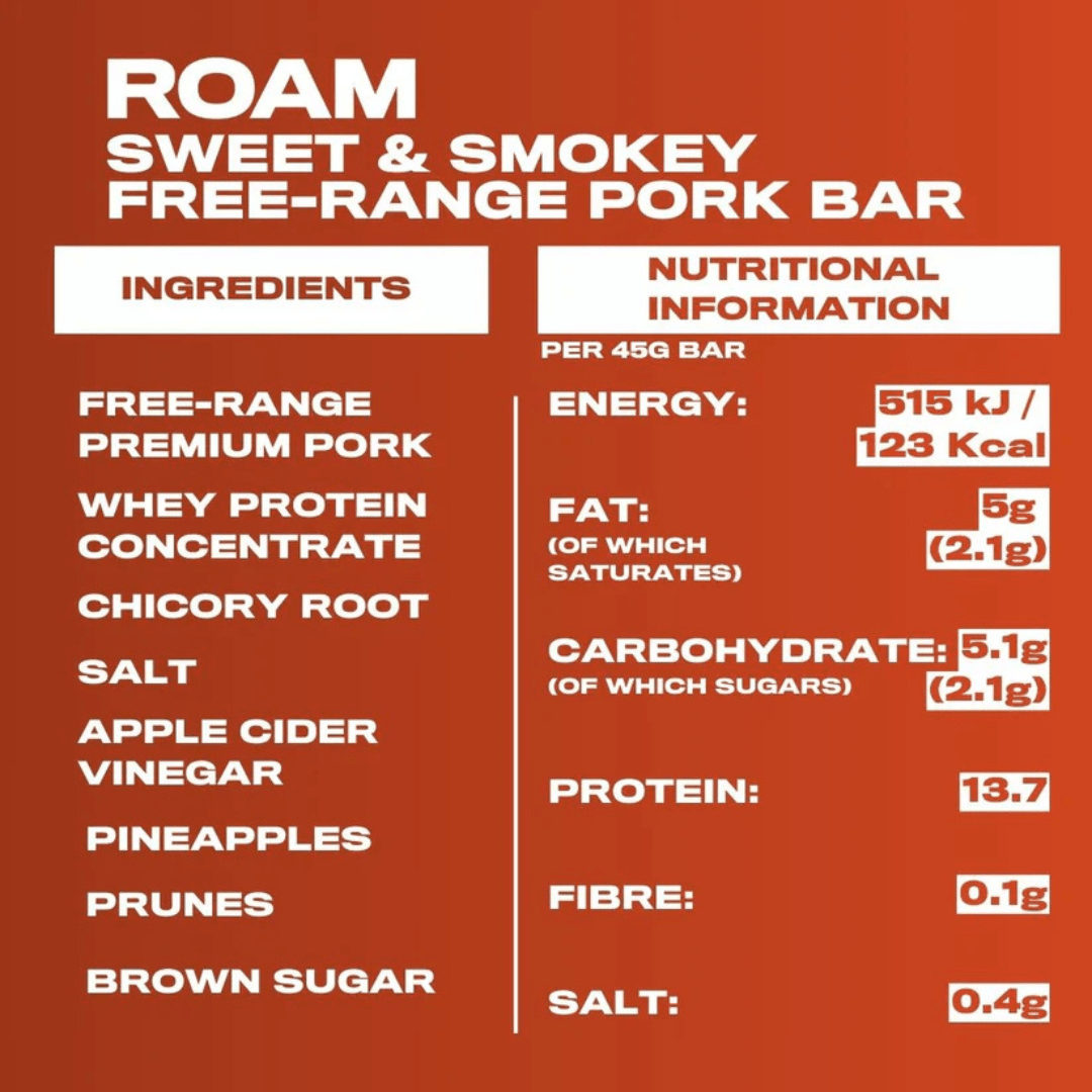 Sweet & Smokey Free - Range Pork Bar - Pure Nordic Health